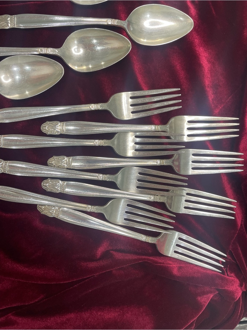 Holmes&Edward Inlaid IS 1938 silverwear Danish Princess Pattern 41pcs Art Deco - Picture 3 of 7